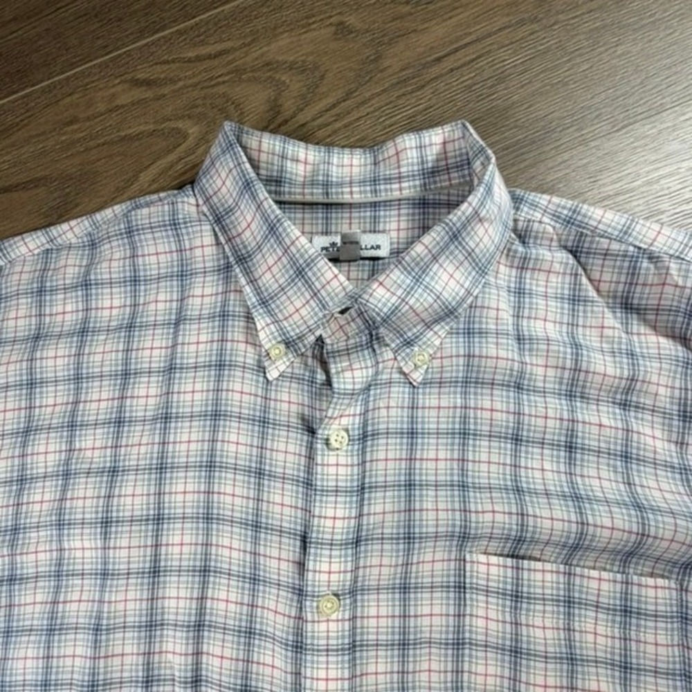 Peter Millar Men's Crown Chandler Cotton Sport Shirt Plaid Size XXL Classic Golf
